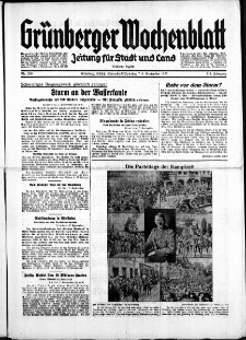 Grünberger Wochenblatt: Zeitung für Stadt und Land, No. 209. ( 7./ 8. September 1935)