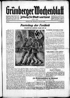 Grünberger Wochenblatt: Zeitung für Stadt und Land, No. 211. ( 10. September 1935)