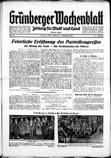 Grünberger Wochenblatt: Zeitung für Stadt und Land, No. 212. ( 11. September 1935)