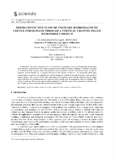 Mixed convective flow of unsteady hydromagnetic couple stress fluid through a vertical channel filled with porous medium