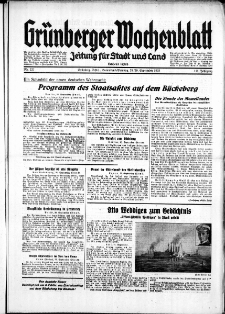 Grünberger Wochenblatt: Zeitung für Stadt und Land, No. 227. ( 28./ 29. September 1935)