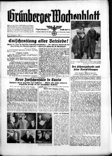 Grünberger Wochenblatt: Zeitung für Stadt und Land, No. 6. ( 7./ 8. Januar 1939)