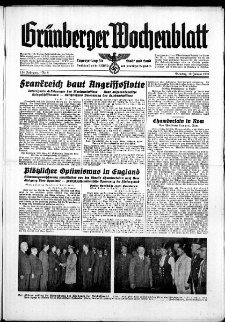 Grünberger Wochenblatt: Zeitung für Stadt und Land, No. 8. ( 10. Januar 1939)