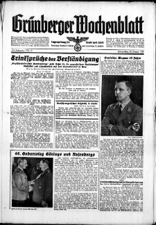 Grünberger Wochenblatt: Zeitung für Stadt und Land, No. 10. ( 12. Januar 1939)