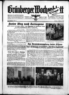 Grünberger Wochenblatt: Zeitung für Stadt und Land, No. 11. ( 13. Januar 1939)