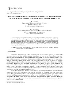 Generation of surface waves due to initial axisymmetric surface disturbance in water with a porous bottom