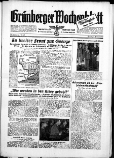Grünberger Wochenblatt: Zeitung für Stadt und Land, No. 29. ( 3. Februar 1939)