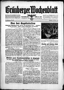 Grünberger Wochenblatt: Zeitung für Stadt und Land, No. 31. ( 6. Februar 1939)