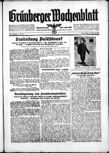 Grünberger Wochenblatt: Zeitung für Stadt und Land, No. 46. ( 23. Februar 1939)