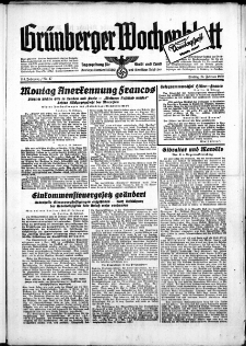 Grünberger Wochenblatt: Zeitung für Stadt und Land, No. 48. ( 25./ 26. Februar 1939)