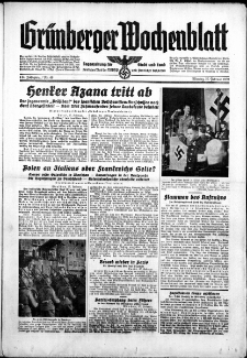 Grünberger Wochenblatt: Zeitung für Stadt und Land, No. 49. ( 27. Februar 1939)