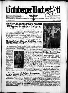 Grünberger Wochenblatt: Zeitung für Stadt und Land, No. 53. ( 3. März 1939)