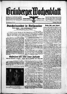 Grünberger Wochenblatt: Zeitung für Stadt und Land, No. 55. ( 6. März 1939)