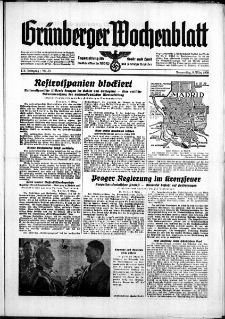 Grünberger Wochenblatt: Zeitung für Stadt und Land, No. 58. ( 9. März 1939)