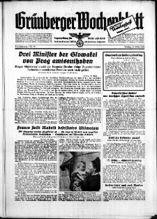 Grünberger Wochenblatt: Zeitung für Stadt und Land, No. 59. ( 10. März 1939)