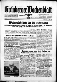 Grünberger Wochenblatt: Zeitung für Stadt und Land, No. 64. ( 16. März 1939)