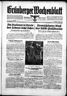 Grünberger Wochenblatt: Zeitung für Stadt und Land, No. 89. ( 17. April 1939)