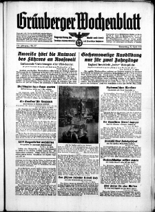 Grünberger Wochenblatt: Zeitung für Stadt und Land, No. 97. ( 27. April 1939)