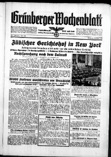 Grünberger Wochenblatt: Zeitung für Stadt und Land, No. 107. ( 10. Mai 1939)