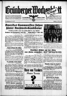 Grünberger Wochenblatt: Zeitung für Stadt und Land, No. 109. ( 12. Mai 1939)