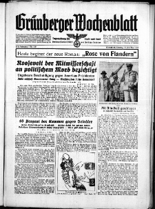 Grünberger Wochenblatt: Zeitung für Stadt und Land, No. 110. ( 13./14. Mai 1939)