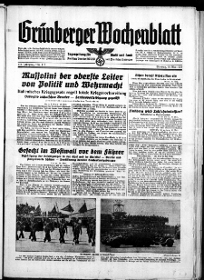 Grünberger Wochenblatt: Zeitung für Stadt und Land, No. 112. ( 16. Mai 1939)