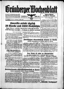 Grünberger Wochenblatt: Zeitung für Stadt und Land, No. 114. ( 19. Mai 1939)