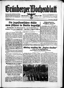 Grünberger Wochenblatt: Zeitung für Stadt und Land, No. 124. ( 1. Juni 1939)