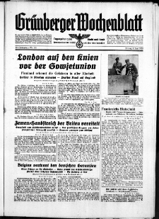 Grünberger Wochenblatt: Zeitung für Stadt und Land, No. 131. ( 9. Juni 1939)