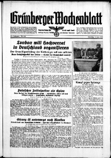 Grünberger Wochenblatt: Zeitung für Stadt und Land, No. 134. ( 13. Juni 1939)