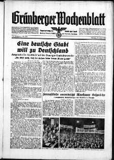 Grünberger Wochenblatt: Zeitung für Stadt und Land, No. 139. ( 19. Juni 1939)