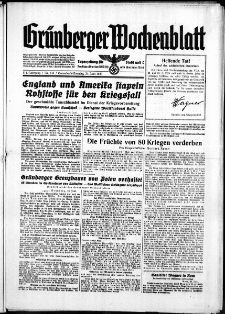 Grünberger Wochenblatt: Zeitung für Stadt und Land, No. 144. ( 24. Juni 1939)