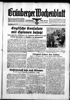 Gr&uuml;nberger Wochenblatt: Zeitung f&uuml;r Stadt und Land, No. 156. ( 8./ 9. Juli 1939)