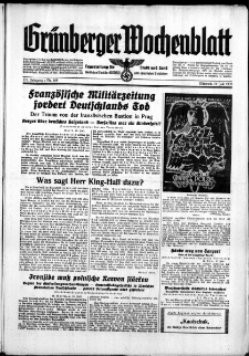 Grünberger Wochenblatt: Zeitung für Stadt und Land, No. 165. ( 19. Juli 1939)