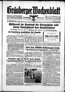Grünberger Wochenblatt: Zeitung für Stadt und Land, No. 167. ( 21. Juli 1939)