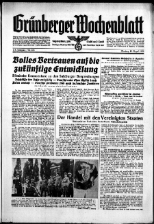 Grünberger Wochenblatt: Zeitung für Stadt und Land, No. 188. ( 15. August 1939)