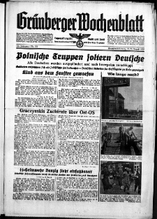 Grünberger Wochenblatt: Zeitung für Stadt und Land, No. 192. ( 19./ 20. August 1939)