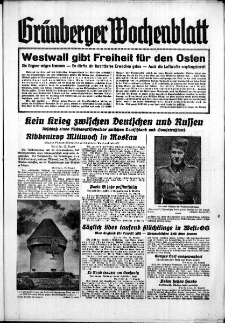 Grünberger Wochenblatt: Zeitung für Stadt und Land, No. 194. ( 22. August 1939)