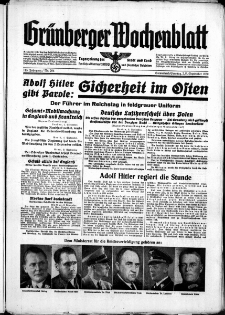 Grünberger Wochenblatt: Zeitung für Stadt und Land, No. 204. ( 2./ 3. September 1939)