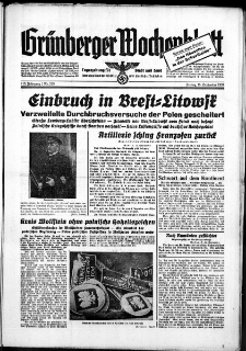 Grünberger Wochenblatt: Zeitung für Stadt und Land, No. 215. ( 15. September 1939)