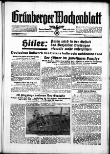 Grünberger Wochenblatt: Zeitung für Stadt und Land, No. 219. ( 20. September 1939)