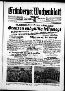 Grünberger Wochenblatt: Zeitung für Stadt und Land, No. 221. ( 22. September 1939)