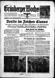 Grünberger Wochenblatt: Zeitung für Stadt und Land, No. 229. ( 2. Oktober 1939)