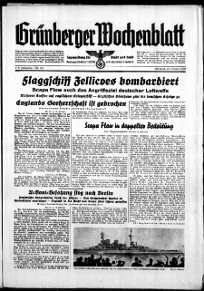 Grünberger Wochenblatt: Zeitung für Stadt und Land, No. 243. ( 18. Oktober 1939)