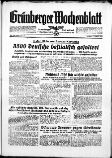 Grünberger Wochenblatt: Zeitung für Stadt und Land, No. 251. ( 27. Oktober 1939)