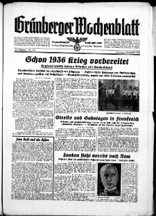 Grünberger Wochenblatt: Zeitung für Stadt und Land, No. 260. ( 7. November 1939)