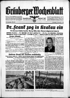 Grünberger Wochenblatt: Zeitung für Stadt und Land, No. 261. ( 8. November 1939)