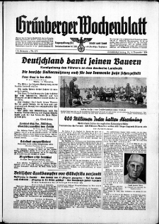 Grünberger Wochenblatt: Zeitung für Stadt und Land, No. 270. ( 18./ 19. November 1939)