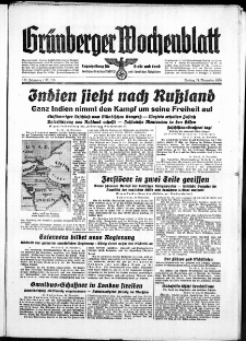 Grünberger Wochenblatt: Zeitung für Stadt und Land, No. 275. ( 24. November 1939)