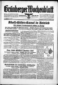 Grünberger Wochenblatt: Zeitung für Stadt und Land, No. 288. ( 9./ 10. Dezember 1939)